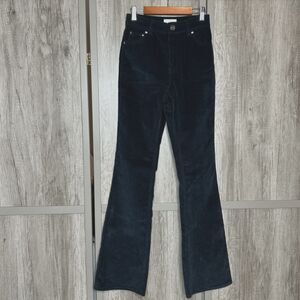 ALIGNE Corduroy Pants Size 25 Slim Flare Navy Cord